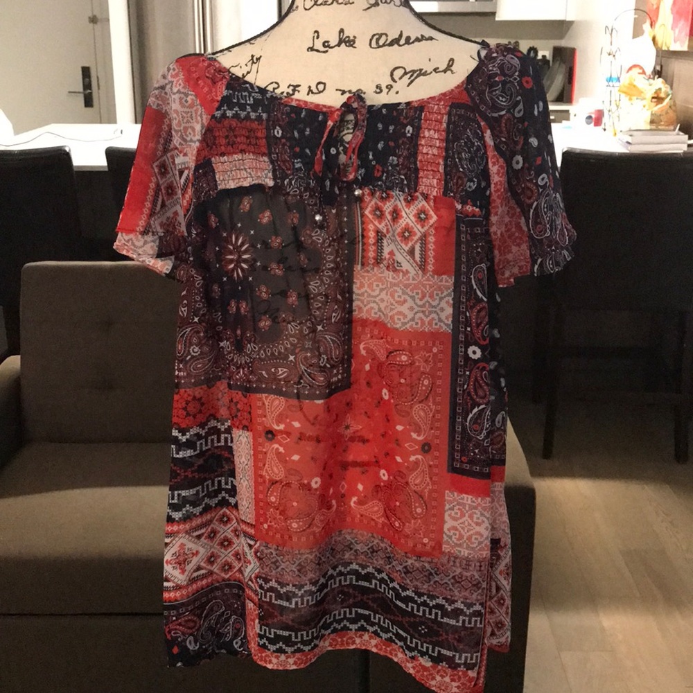 Bandana patterned shirt